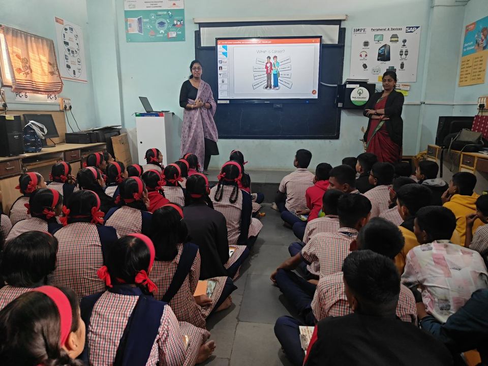 Career awareness workshop with students exploring what a career means