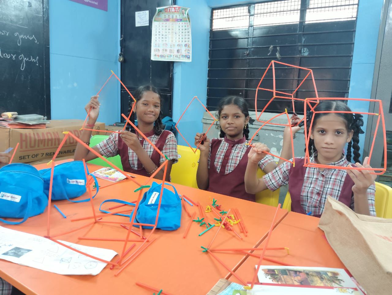 Students presenting a STEM innovation project